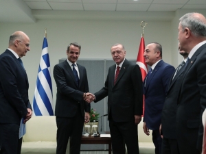 Cumhurbaşkanı Erdoğan, Yunan Başbakan Miçotakis İle Görüştü