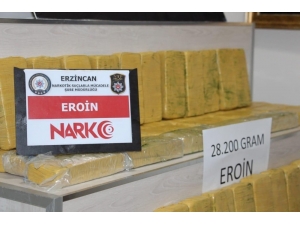 Erzincan’da 28 Kilo 200 Gram Eroin Maddesi Ele Geçirildi