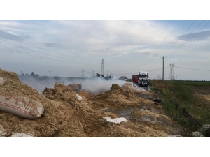 Saman Yüklü Kamyon Yandı