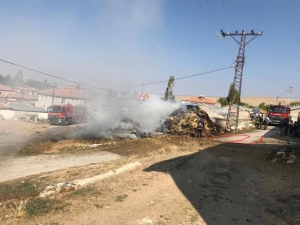 Karaman’da Saman Yangını