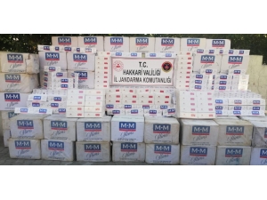 Şemdinli 52 Bin 500 Paket Kaçak Sigara Ele Geçirildi