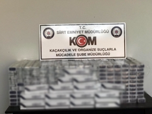Siirt’te 4 Bin Paket Kaçak Sigara Ele Geçirildi