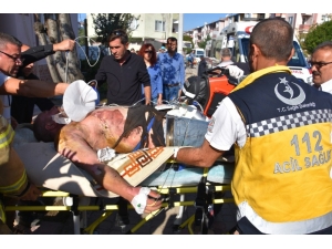 Gönen’de Elektrik Akımına Kapılan İşçi Ağır Yaralandı