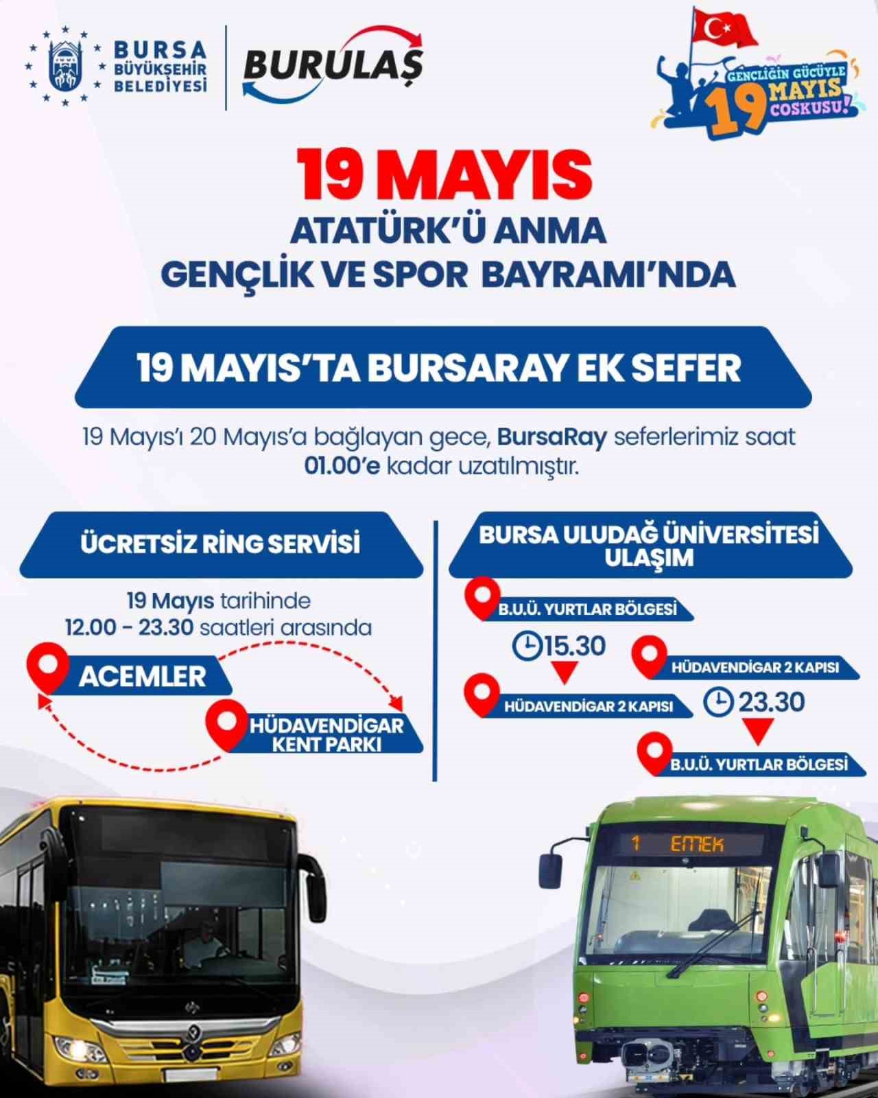 bursa-da-19-mayis-ta-ulasim-ucretsiz