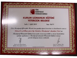 Beü’ye “Kurum Uzmanlık Eğitimi Yeterlilik Belgesi”