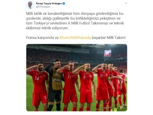 Cumhurbaşkanı Recep Tayyip Erdoğan’dan Millilere Tebrik