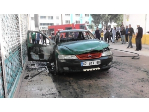 Otomobil Alev Alev Yandı