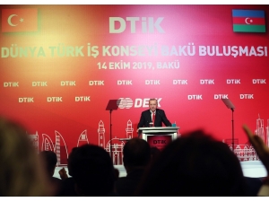 Cumhurbaşkanı Erdoğan, Dünya Türk İş Konseyi Bakü Buluşması Toplantısı’na Katıldı