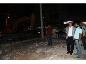 Beyazgül Yıkım Çalışmalarını Denetledi