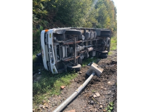 Elektrik Direğine Çarptı, Yan Yattı