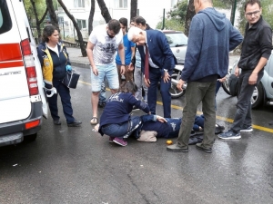 Kazazedeye İlk Müdahale Doktor Başkandan