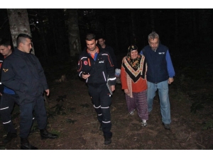 Ormanlık Alanda Kaybolan Kadın 4 Saat Süren Çalışma Sonrasında Bulundu
