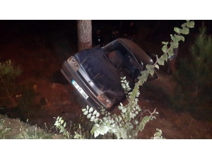 Yoldan Çıkan Otomobil Ağaca Çarptı: 2 Yaralı
