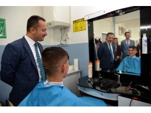 Vali Şentürk’ten Mesleki Eğitim Merkezi’nde İnceleme