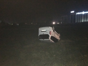 Araç Takla Attı:1 Yaralı