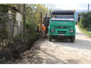 Hacımercan’da Doğalgaz Kazı Çalışmaları