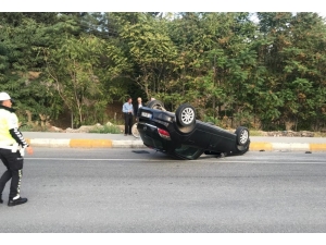 Otomobil Takla Attı: 1 Yaralı