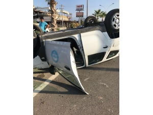 Otomobil Çarptığı Ağacı Kökünden Söktü: 1 Yaralı