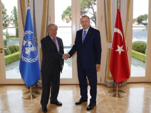 Cumhurbaşkanı Erdoğan, Bm Genel Sekreteri Guterres’i Kabul Etti