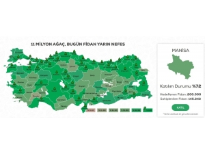 11 Milyon Fidandan 200 Bini Manisa’ya