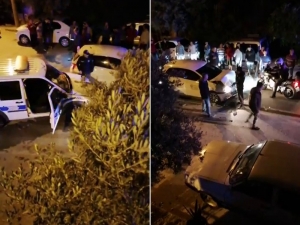 ’Dur’ İhtarına Uymayarak Kaçan Sürücü Ekip Otosuna Çarptı: 2 Polis Yaralandı