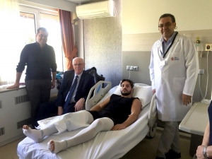 Kazım Kurt’tan Genç Futbolcuya Geçmiş Olsun Ziyareti