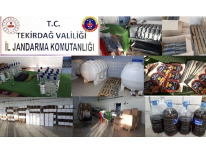 Tekirdağ’da 4 Ton Kaçak İçki Ele Geçirildi