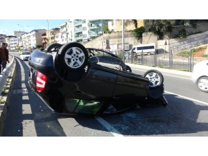 Otomobil Takla Attı: 1 Yaralı