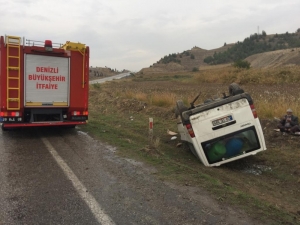Denizli’de Trafik Kazası: 1 Yaralı