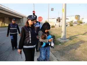 Zabıta Ekiplerinden Bebekli Dilencilere Operasyon