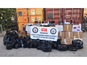Gaziantep’te 765 Şişe Sahte Alkol Ele Geçirildi