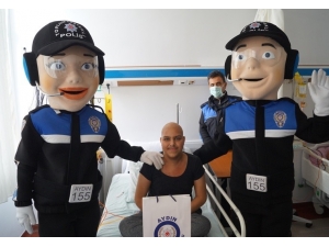 Aydın Polisinden Hasta Çocuklara Moral Ziyareti