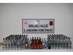 Kırklareli’de 193 Litre Kaçak İçki Ele Geçirildi
