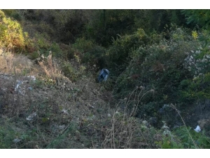Türkeli’de Otomobil Dereye Uçtu: 1 Yaralı