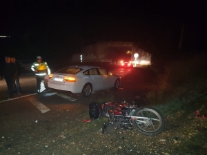 Otomobille Çarpışan Motosiklet Sürücüsü Hayatını Kaybetti