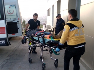 Odun Yüklü Römork Devrildi: 3 Yaralı