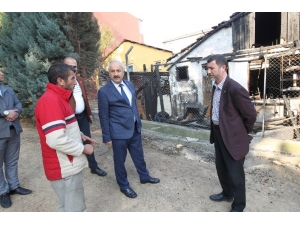 Başkan Büyükgöz’den Evi Yanan Vatandaşa Destek