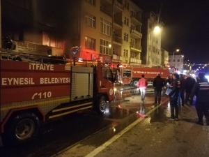 Giresun’da Oto Lastikçide Yangın