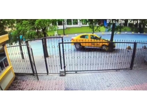 Şişli’de Ticari Taksi Yolcusunun Dehşeti Yaşadığı Kaza Güvenlik Kamerasında