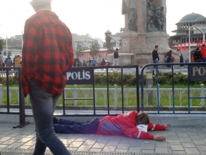 Taksim Meydanı’nda Yürek Burkan Görüntü