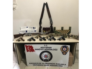 Adıyaman’da Kaçak İçki Ve Silah Ele Getirildi