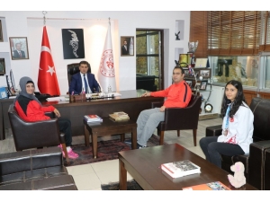 Avrupa İkincisi Taekwondocudan Eskici’ye Ziyaret