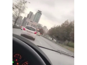 Tem Ve Şile Otoyolu’nda “Makas” Terörü Kamerada