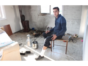 Soba Bomba Gibi Patladı: 2 Yaralı