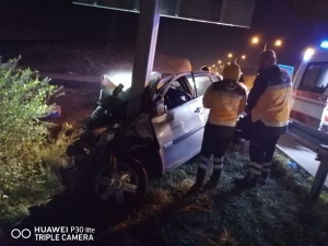 Deniz Astsubay Otobandaki Trafik Kazasında Hayatını Kaybetti