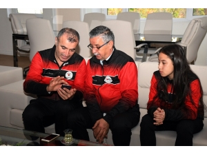 Milli Karateci Özdemir’den Başkan Topaloğlu’na Ziyaret