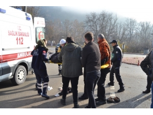 Atv Aracı Devrildi, Sürücüsü Yaralandı