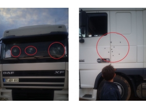 Yolda İlerleyen Tır Şoförü Silahlı Saldırıya Uğradı