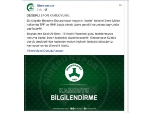 Giresunspor’dan Emre Malok Açıklaması