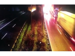 Ordu’da Tünel Girişinde Feci Kaza Kamerada